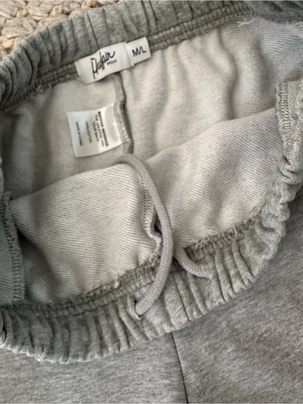 The Mayfair Group Sweat Shorts Womens M L grey Athletic Club Logo French Terry